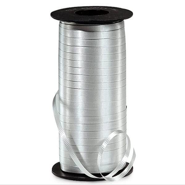 Silver Curling Ribbon - Silver Balloon Ribbon - 500 Yards