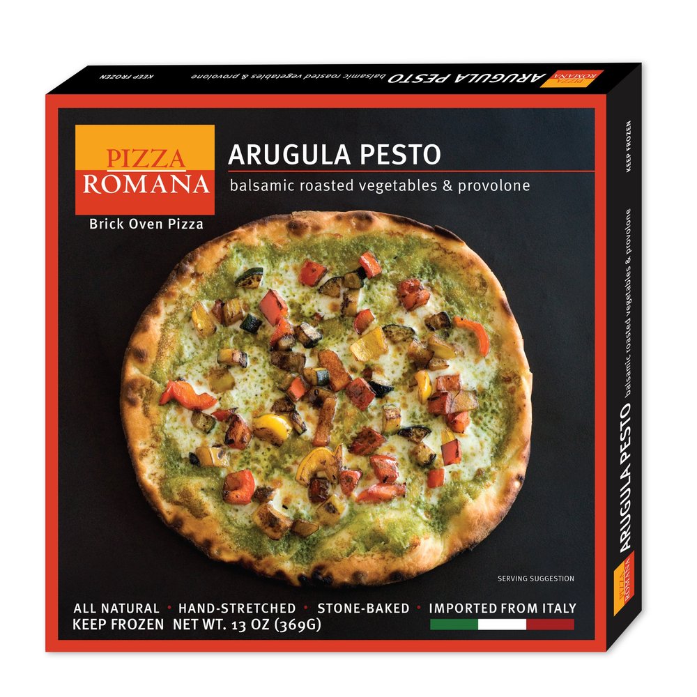 Pizza Romana Arugula Pesto with Balsamic Roasted Vegetables & Provolone (6 Pack)