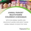NaturesPlus Animal Parade Multivitamin Children's Chewables - Cherry Flavor - 90 Animal-Shaped Tablets - Promotes Health & Well-Being - Vegetarian, Gluten Free - 45 Servings view 3
