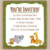 Personalized Jungle Invite Cards (30 Cards and Blank Envelopes) view 1