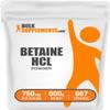 BulkSupplements.com Betaine HCl Powder - Betaine Hydrochloride Supplement, Digestive Support - Gluten Free, 750mg per Serving, 500g (1.1 lbs) (Pack of 1) view 1