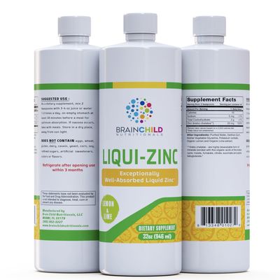 BrainChild Nutritionals Liqui-C Complete Liquid Vitamin C - Buffered Ascorbic Acid with Quercetin Bioflavonoids for Immune, Detox & Mood Support, Gluten-Free, Orange-Vanilla - 32oz