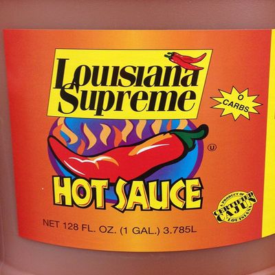 128oz Louisiana Supreme Hot Sauce (1 Gallon) Certified Cajun, No Carbs (Pack of 1)