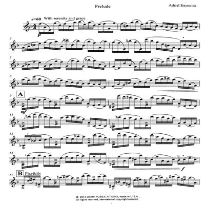 Dance Sweet for Solo Saxophone by Adriel Reynolds