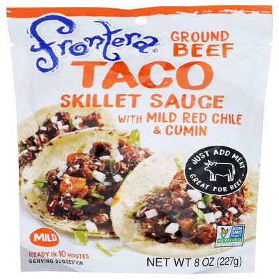 FRONTERA SSNNG POUCH BEEF GRND SKILLET, 8 OZ