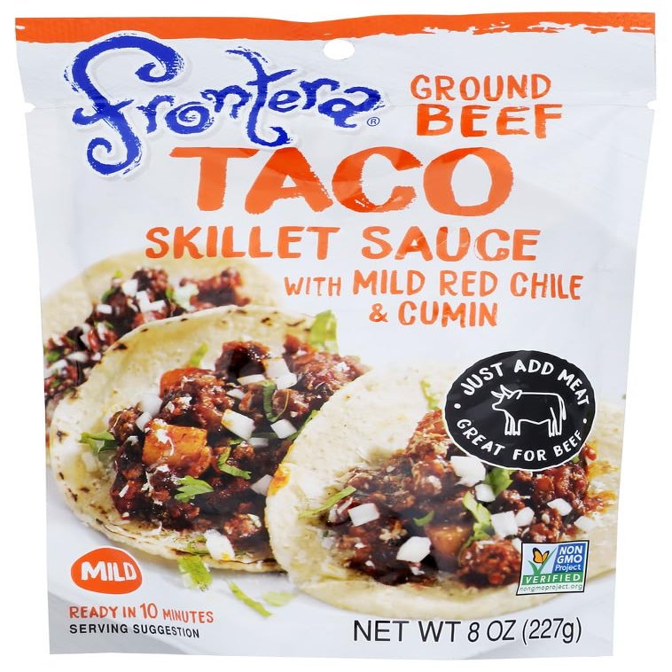 FRONTERA SSNNG POUCH BEEF GRND SKILLET, 8 OZ
