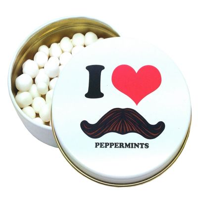 Boston America I Love Moustache Peppermints Candy Tin