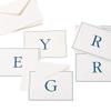 Caspari Navy Embossed Initials Boxed Note Cards in Letter M, 8 Note Cards & Envelopes view 2