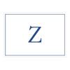 Caspari Navy Embossed Initials Boxed Note Cards in Letter Z, 8 Cards & Envelopes view 1