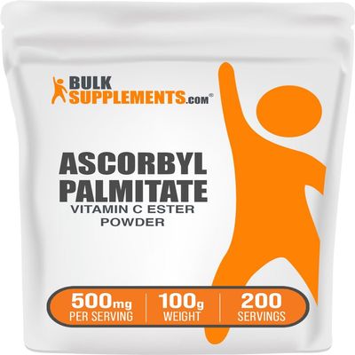 BulkSupplements.com Ascorbyl Palmitate Powder - Vitamin C Ester, Vitamin C Supplement - Gluten Free, 500mg per Serving, 100g (3.5 oz) (Pack of 1)