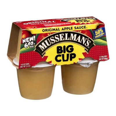 Musselman's Apple Sauce Big Cup Original - 4 CT