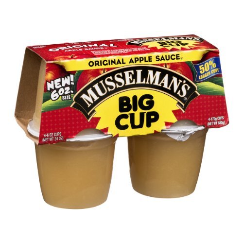 Musselman's Apple Sauce Big Cup Original - 4 CT