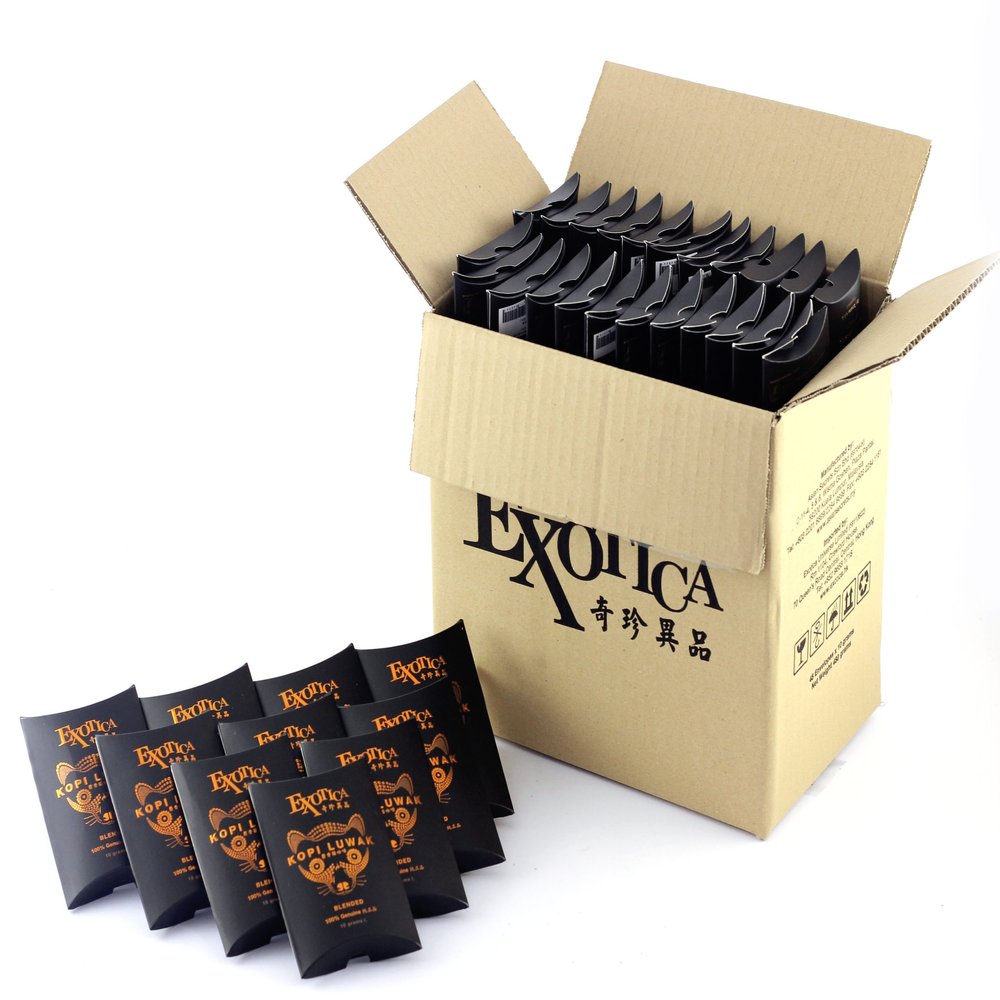 100% Wild Genuine World's Most Expensive Coffee Kopi Luwak Arabica House Blend Ground Gourmet Coffee (48 x 10g sachet) [Bulk Purchase Special]