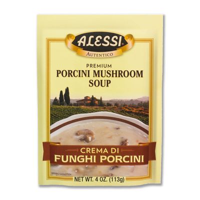 Alessi Autentico Premium Soups, Traditional Flavors, 4oz (Porcini Mushroom, Pack of 6)