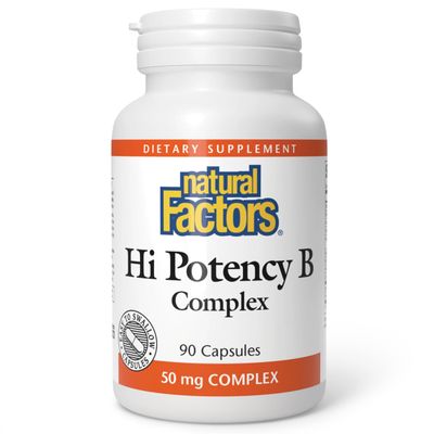 Natural Factors Hi Potency B Complex, 50 mg, 90 Capsules