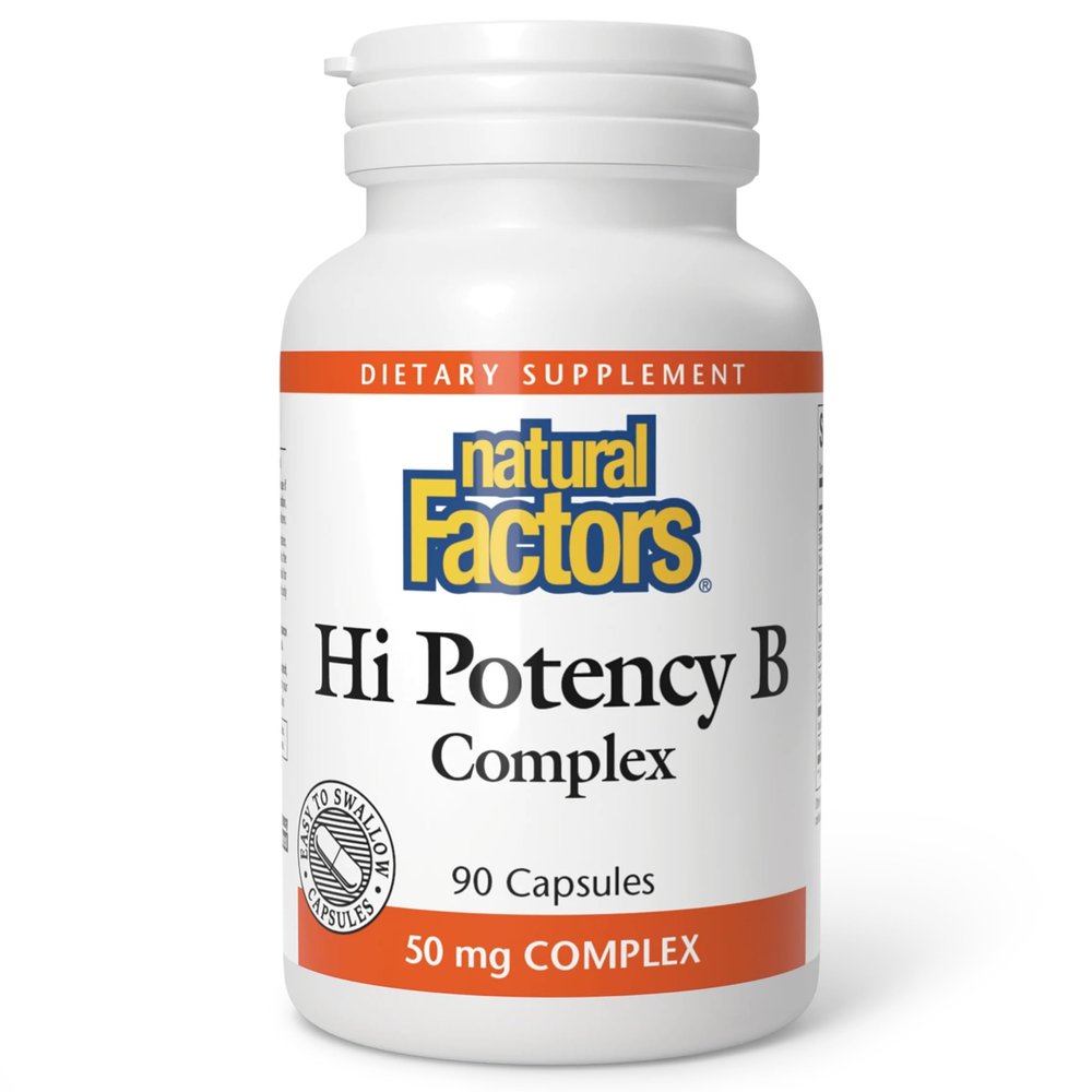 Natural Factors Hi Potency B Complex, 50 mg, 90 Capsules