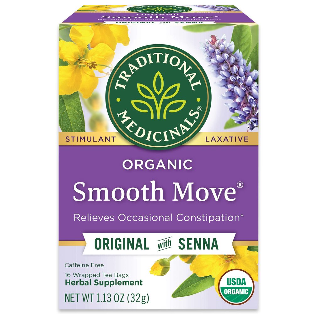 Traditional Medicinals Smooth Move, Helps Relieve Constipation Overnight, 16 Teabags