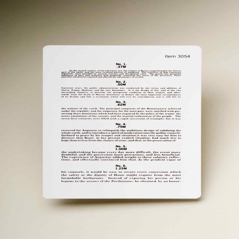 Tech Med 3054 Plastic Jaeger Eye Chart