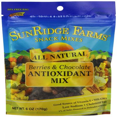 Sunridge Farms Antioxidant Mix, Berries and Chocolate, 6 Ounce (Pack of 12)