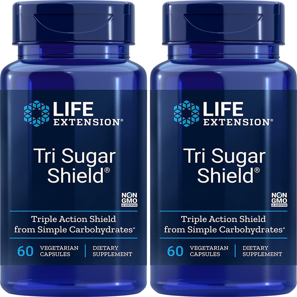 Life Extension Tri Sugar Shield, 60 Vegetarian Capsules (Pack of 2)