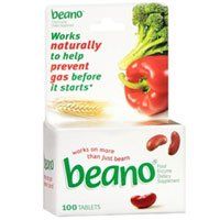 Beano Food Enzyme Dietary Supplement Tablets, 100 Tablets (Pack of 6)