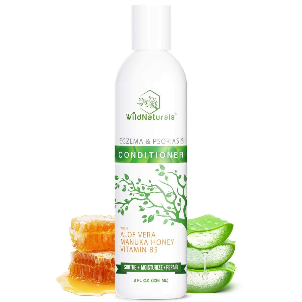 Wild Naturals Eczema and Psoriasis Treatment - Anti-Dandruff Deep Conditioner for Damaged, Dry Hair and Seborrheic Dermatitis Scalp