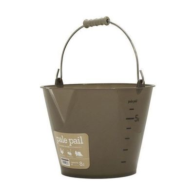 Risu Bucket, Pale Bucket, Soft, Durable, Brown, 2.2 gal (8 L)