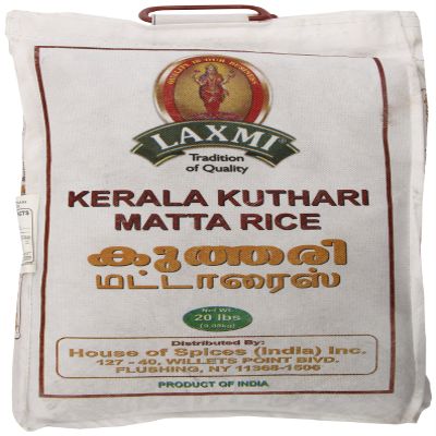 Laxmi All-Natural Kerala Kuthara Matta Rice, 20 Pound