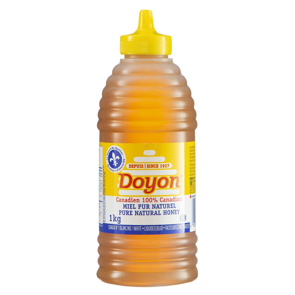 Doyon Honey Liquid White Squeeze Beehive,1kg/2.2 lbs.(Imported from Canada)