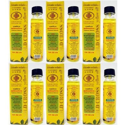 6 X Pcs.of Thai Herbal Gold Cross Yellow Oil 24 Ml