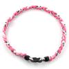 MapofBeauty 18" Three Braided Rope Sport Tornado Necklace (Pink/White) view 1