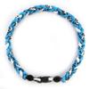 MapofBeauty 18" Fashion Three Braided Rope Sport Style Tornado Necklace (Azure Blue/White) view 1