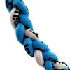 MapofBeauty 18" Fashion Three Braided Rope Sport Style Tornado Necklace (Azure Blue/White) view 2