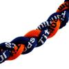 MapofBeauty 18" Fashion Three Braided Rope Sport Style Tornado Necklace (Dark Blue/Orange) view 2