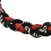MapofBeauty 18" Fashion Three Braided Rope Sport Style Tornado Necklace (Black/Dark Red) view 2