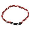 MapofBeauty 18" Fashion Three Braided Rope Sport Style Tornado Necklace (Dark Red/White) view 1