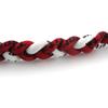 MapofBeauty 18" Fashion Three Braided Rope Sport Style Tornado Necklace (Dark Red/White) view 2
