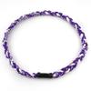 MapofBeauty 18" Fashion Three Braided Rope Sport Style Tornado Necklace (Purple/White) view 1