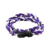 MapofBeauty 18" Fashion Three Braided Rope Sport Style Tornado Necklace (Purple/White) view 2