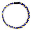 MapofBeauty 18" Fashion Three Braided Rope Sport Style Tornado Necklace (Royal Blue/Yellow) view 1
