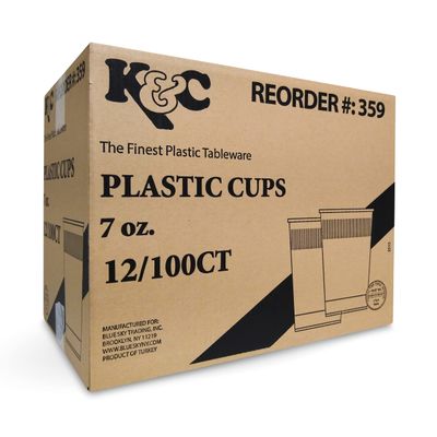 Plastic Cups for Party Set of 1200Pcs  7 Oz Clear Plastic Cups for Water, Juice, Soda, Wine  Disposable Cups Ideal for Special Events, Picnic, BBQ, Office  Safe Food Grade Material