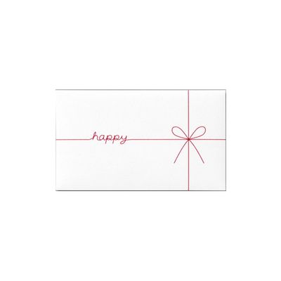 Maruai GF-2HW x 5P Gift Card Bags, Happy Mini, White, 25 Pieces