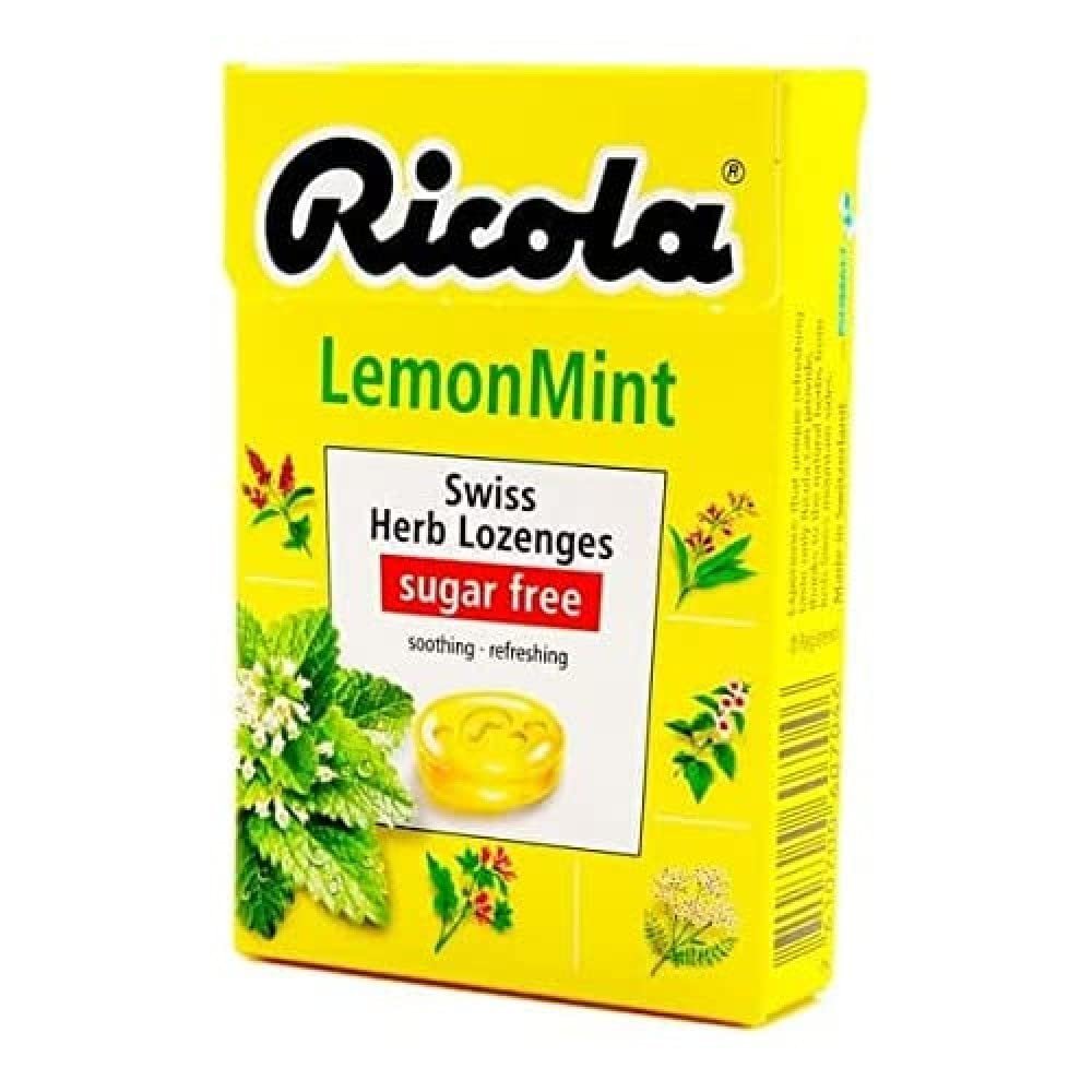 Ricola Sugar Free Herb Throat Drops Lemon Mint - 19 ct, Pack of 3