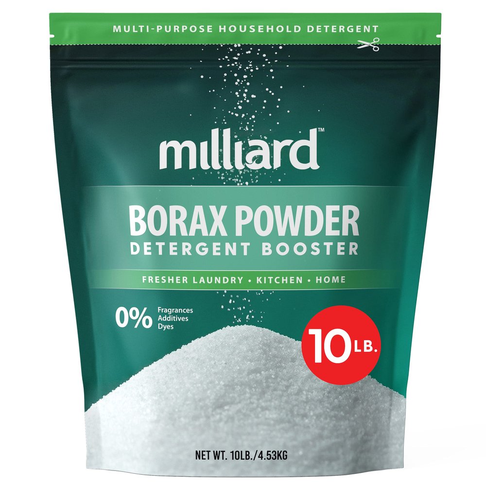 Milliard Borax Powder Laundry Booster, Pure Natural Multipurpose Cleaner and Detergent, 10 lb - Unscented