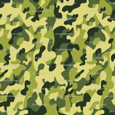 2" ~ Green Camo Birthday ~ Edible Cake/Cupcake Topper!!!