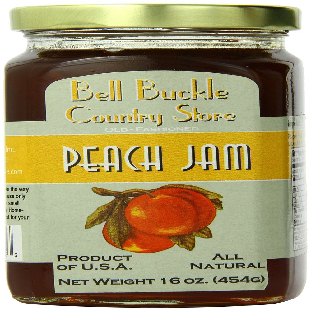 Bell Buckle Jam, Peach, 16 Ounce