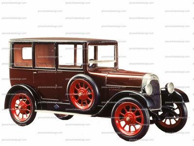 3" ~ Old Dark Brown Classic Car Birthday ~ Edible Cake/Cupcake Topper!!!