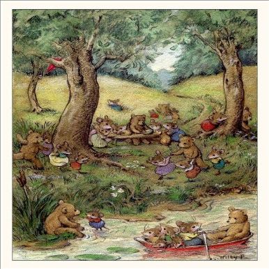 Wee Forest Folk Note-15 - Bear Picnic Note Cards Set of 6