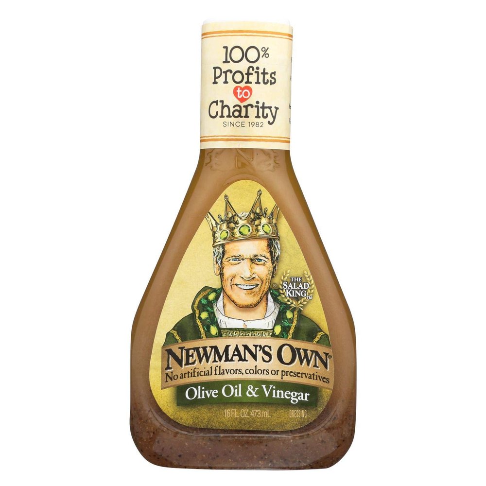 Newman's Own Olive Oil & Vinegar Salad Dressing 16 oz (Pack of 6)
