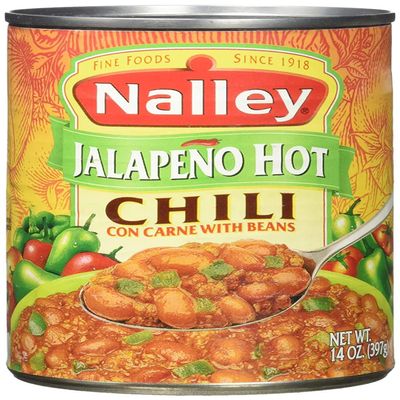 Nalley Jalapeno Hot Chili Con Carne with Beans, 14-ounce Cans (Pack of 12)